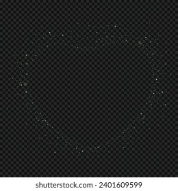 Vector green glitter heart frame vector green dust isolated on black background template for valentines.