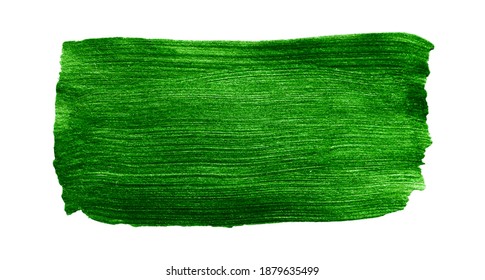 Vector green glitter paint texture isolated on white - metallic acrylic element for Your design