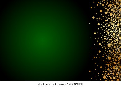 Vector Green And Gold Luxury Background