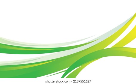 Vector green gradient abstract background. Wavy waves banner color line for web banner. 