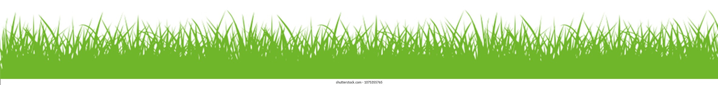 Vector green gras silhouette - stock vector.