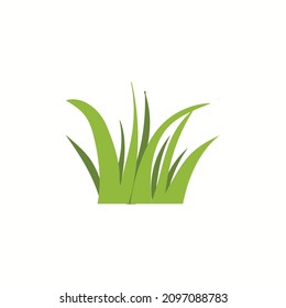 Vector green gras silhouette - stock vector.