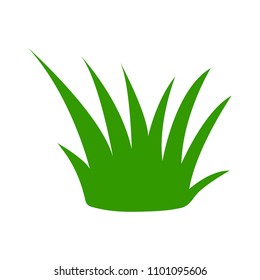 vector green grass illustration isolated, nature icon - garden element, ecology sign