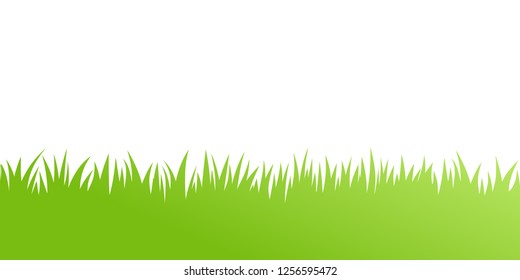 Vector green grass: natural, organic, bio, eco label and shape on white background