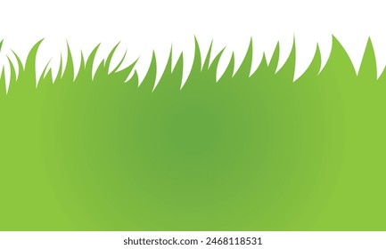 Vector green grass: natural, organic, bio, eco label and shape on white background. Vector illustration . EPS 10 
