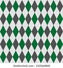Vector green gray geometric diamonds seamless pattern