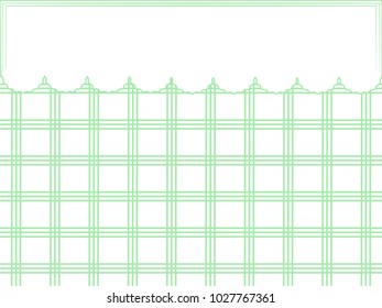 Vector green greeting card - label frame laces