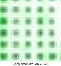 Vector Green Halftone Background. Green Dotted Halftone Pattern