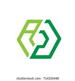 Vector Green Hive Letter I C Logo