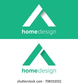 Vector Green Home Logo Design. Real Estate Agent Or Company Logo Illustration Eps.10