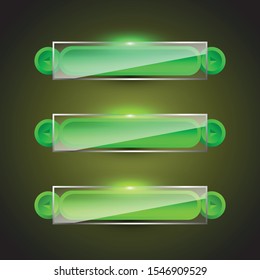 Vector of green horizontal banner.
