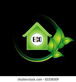 vector green house sign for environmental and recycling stuff