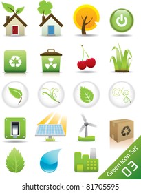 Vector Green Icon Set 03