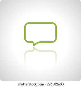 Vector green icons with reflection for mobile devices and applications