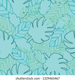 Vector green jungle leaves print skin seamless texture pattern background. Perfect for fabric, scrapbooking, wallpaper,stationary projects.
