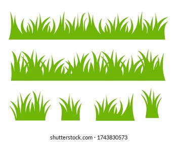 Vector green lawn grass texture illustration: natural, organic, bio, eco label and shape on white background. Ground land pattern.	
