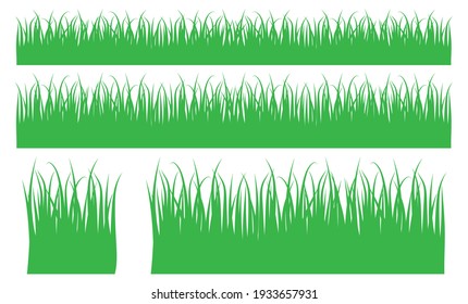 Vector green lawn grass texture illustration: natural, organic, bio, eco label and shape on white background. Ground land pattern.	
