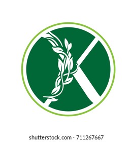 Vector Green Leaf Agriculture Letter X Logo