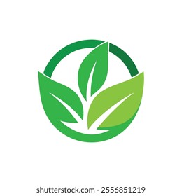 vector green leaf eco icons and ecology logo