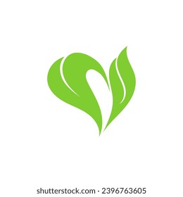 vector of green leaf images, good for logos, icons and covers