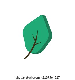 vector green leaf isolated illustration