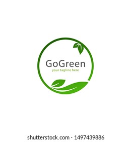 Vector Green Leaf Nature Logo Design