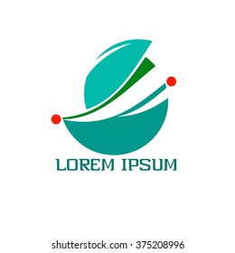 vector green leaf, nature, organic icon, logo isolated