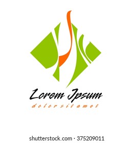 vector green leaf, nature, organic icon, logo isolated