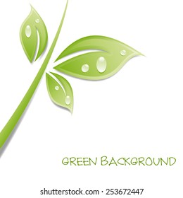 Vector Green leaves background 