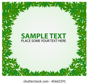 vector green leaves background