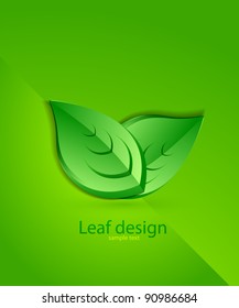 Vector green leaves background