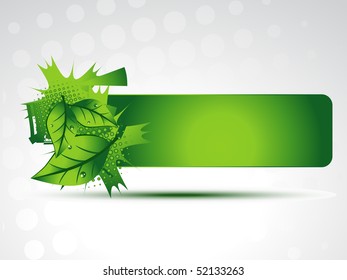 vector green leaves on background with space for your text
