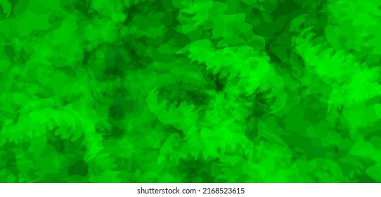 Vector green leaves on sunshine background detailed