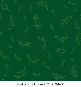 Vektorgrüne Blätter, nahtloser Hintergrund. Hervorragend für Stoff, Scrapbooking, Wallpaper-Projekte, Hintergründe, Einladungen, Design-Projekte.