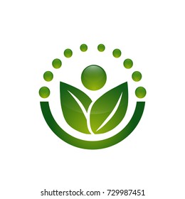 Vector Green Leaves Serial 1 2 Logo  