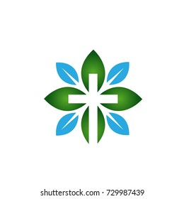 Vector Green Leaves Serial 5 Logo  