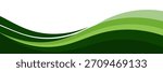 Vector green line background curve element with white space for text and message design, overlapping layers, vector