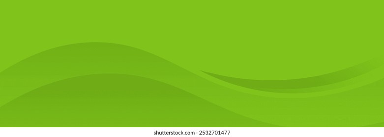 Elemento de curva de plano de fundo de linha verde de vetor com espaço verde para design de texto e mensagem, camadas sobrepostas, vetor	