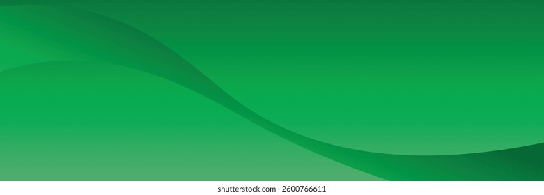 Vector green line background curve element with green space for text and message design, overlapping layers, vector