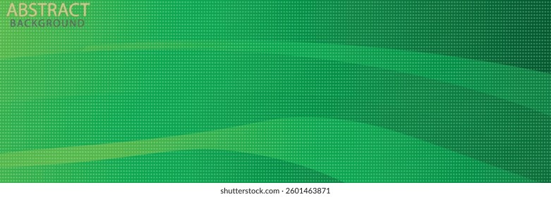 Vector green line background curve element with green space for text and message design, overlapping layers, vector