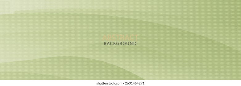 Vector green line background curve element with green space for text and message design, overlapping layers, vector
