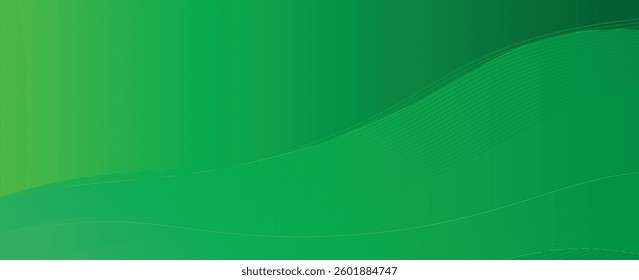 Vector green line background curve element with white space for text and message design, overlapping layers, vector
