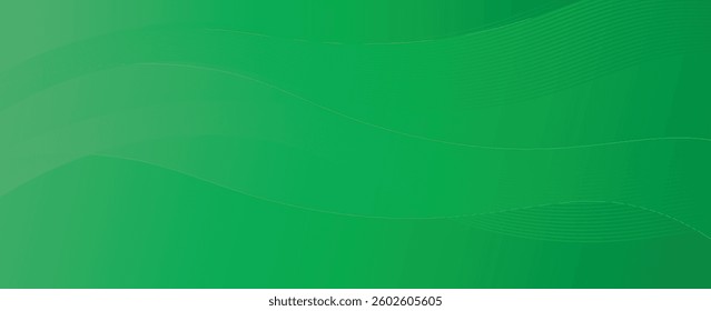 Vector green line background curve element with green space for text and message design, overlapping layers, vector