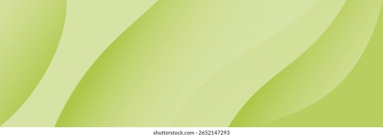 Vector green line background curve element with white space for text and message design, overlapping layers, vector Eps 10