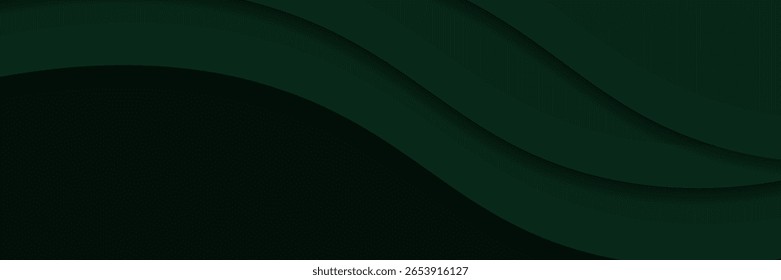 Vector green line background curve element with space for text and message design, overlapping layers, vector illustrations