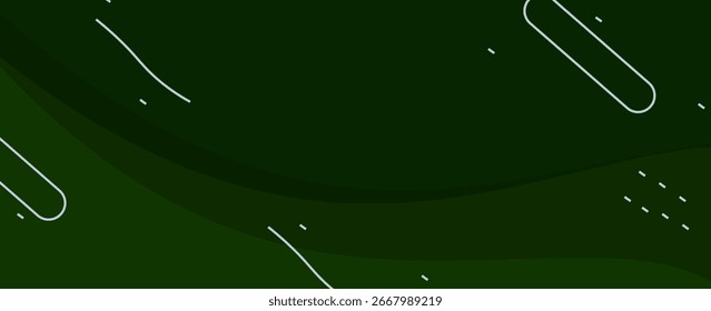 Vector green line background curve element with space for text and message design, overlapping layers, vector illustration