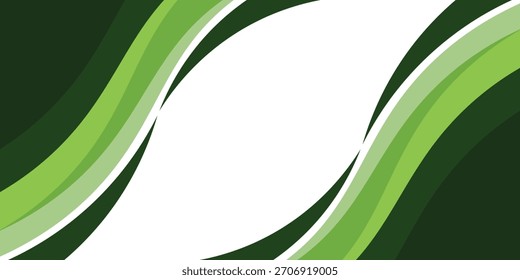 Vector green line background curve element with white space for text and message design, overlapping layers, vector,eps.10