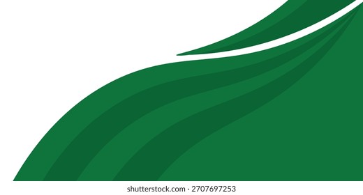 Vector green line background curve element with white space for text and message design, overlapping layers, vector,eps.10