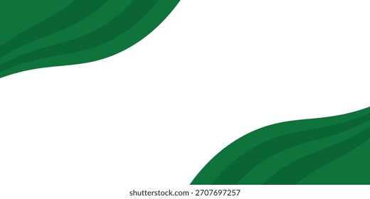 Vektor grüne Linie Hintergrund Kurve Element mit weißem Raum für Text und Nachricht Design, überlappende Ebenen, Vektor, eps.10