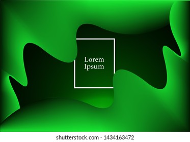 Vector of green luxury abstract background template. Futuristic and elegant with gradient colors. Realistic dark background. Eps 10.